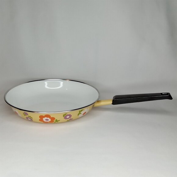 MCM Porcelain Enamel Fry Pan With Original Box Made In West Germany 1960s - Picture 3 of 12
